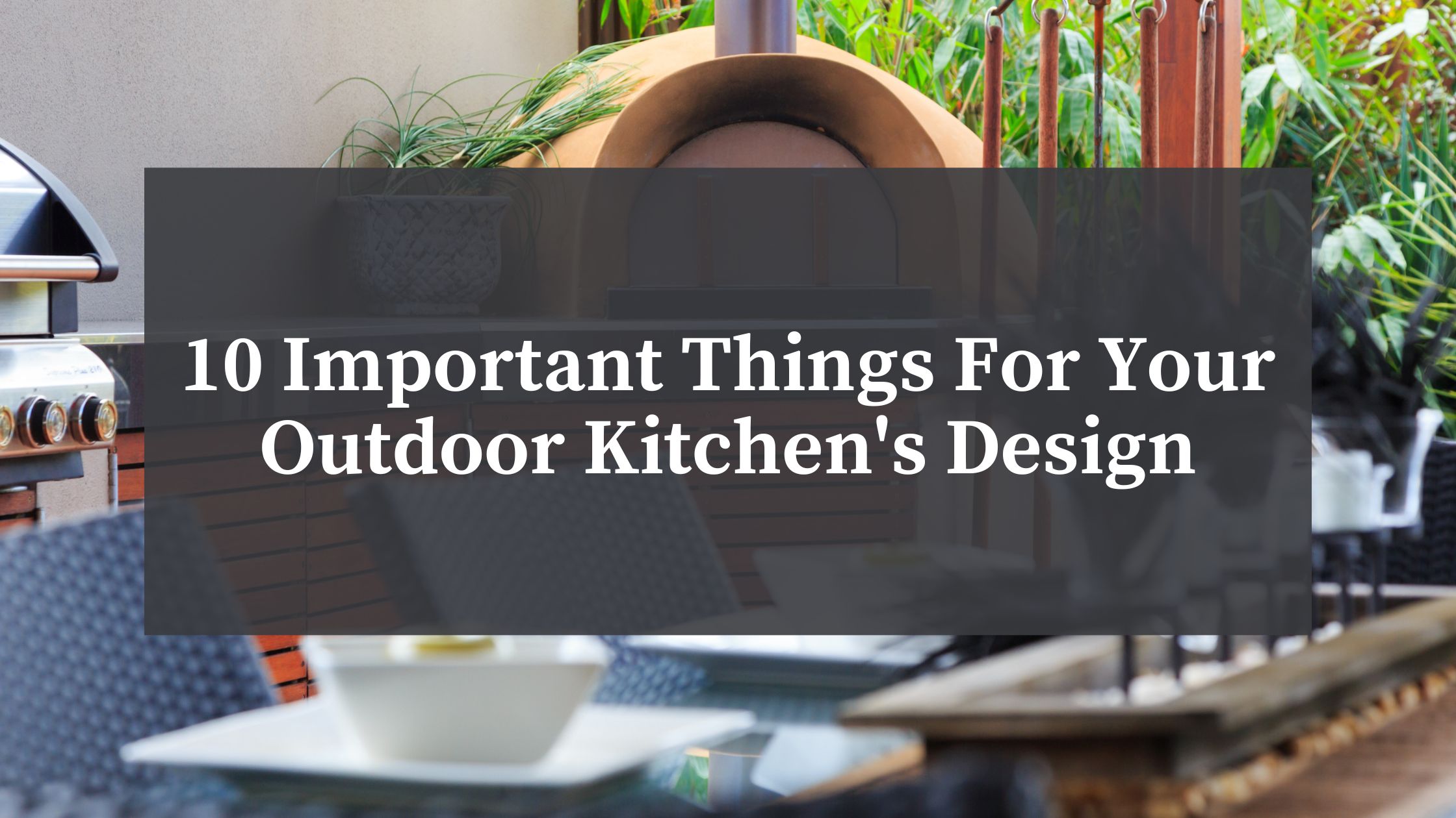 outdoor kitchens design with a wood fired oven and grill with dining and outdoor chairs
