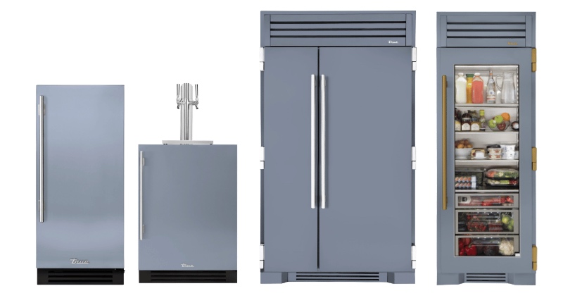 custom true refrigeration fridge options with keg wine cooler glass door see through or hidden panel